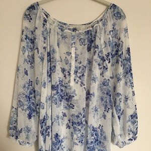 LC Lauren Conrad Floral Blouse